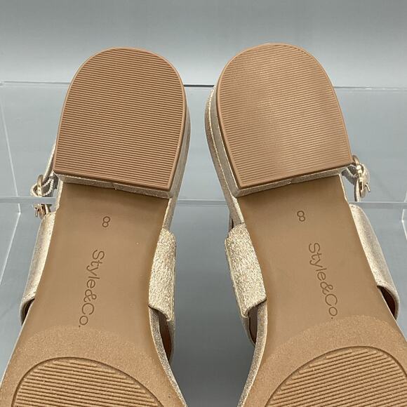 NEW Style & Co Women’s Selbiee Slingback Dress Sandals Silver Size 8M - Picture 9 of 10